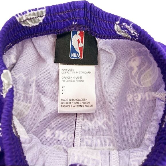 NBA Sacramento‎ Kings Basketball Boy's Toddler Purple Lounge PJ Pants Size 2T - Picture 5 of 6